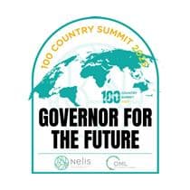 Governor for the Future badge from the 100 Country Summit 2025
